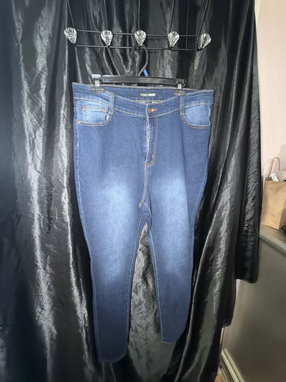 Fashion Nova Skinny Jeans Size 16 Blue High Waist Denim